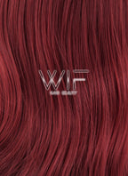 27" Wavy Dark Red Synthetic Wig CM172