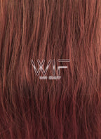 28" Long Curly  Reddish Brown Fashion Synthetic Hair Wig CM203