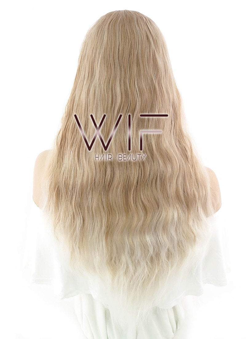 28" Long Curly Brown Mixed Blonde Fashion Synthetic Hair Wig CM204
