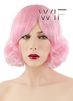 10" Wavy Pink Synthetic Wig CM206