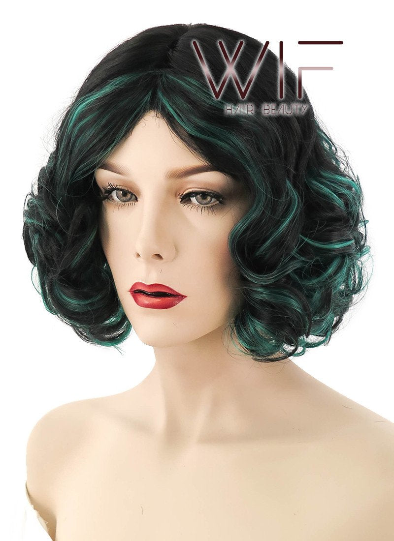12" Short Layered White Fashion Synthetic Hair Wig CM207