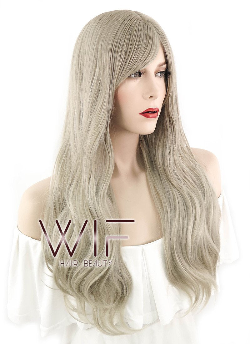 22" Long Curly Blonde Fashion Synthetic Hair Wig CM209