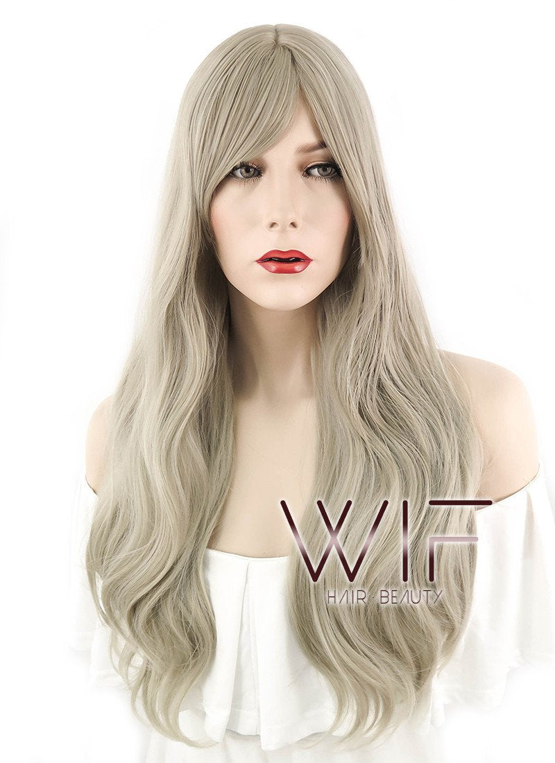 22" Long Curly Blonde Fashion Synthetic Hair Wig CM209