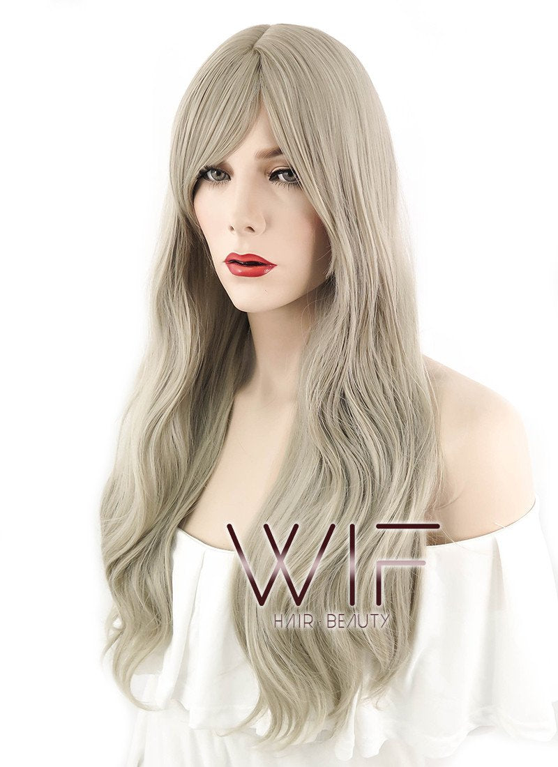 22" Long Curly Blonde Fashion Synthetic Hair Wig CM209