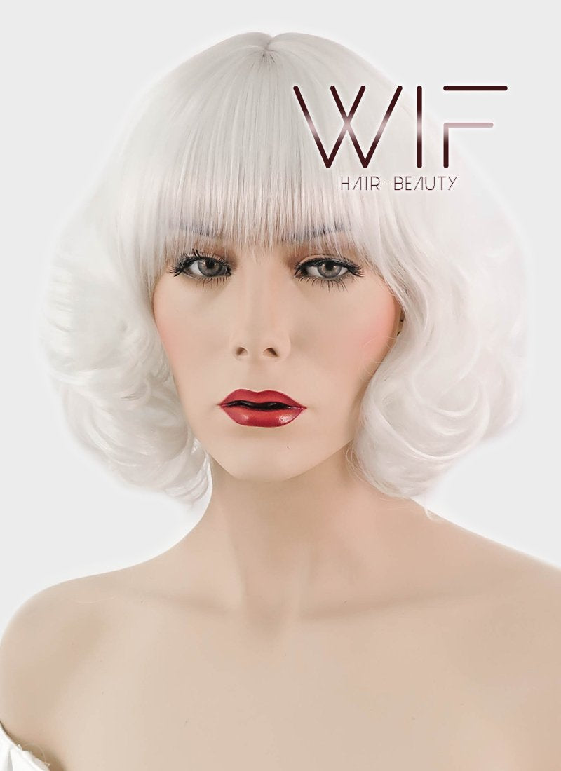 10" Wavy White Synthetic Wig CM210