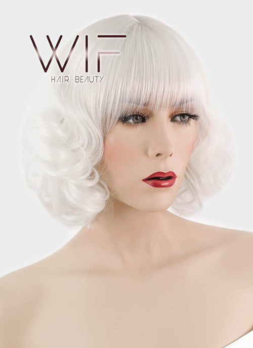 10" Wavy White Synthetic Wig CM210