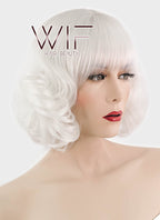 10" Wavy White Synthetic Wig CM210