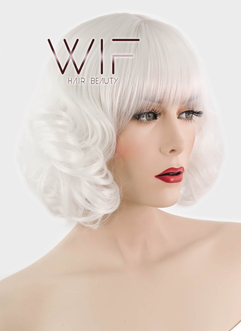 10" Wavy White Synthetic Wig CM210