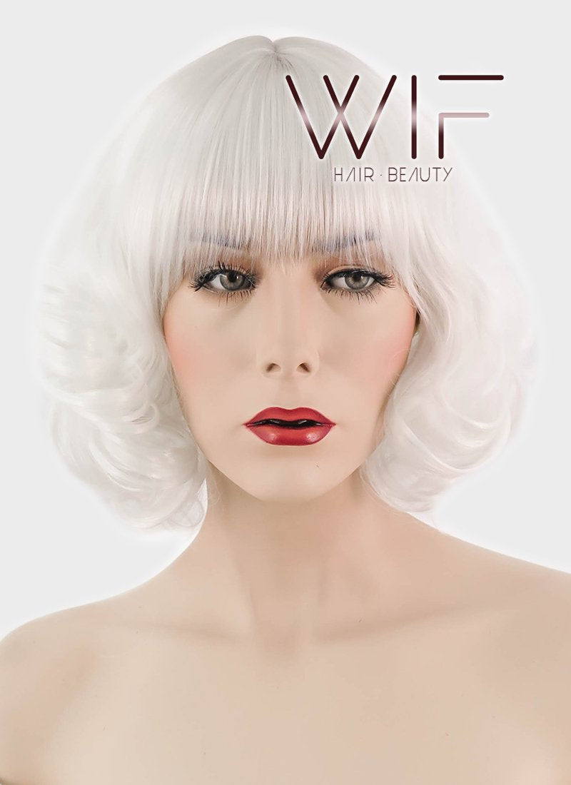 10" Wavy White Synthetic Wig CM210