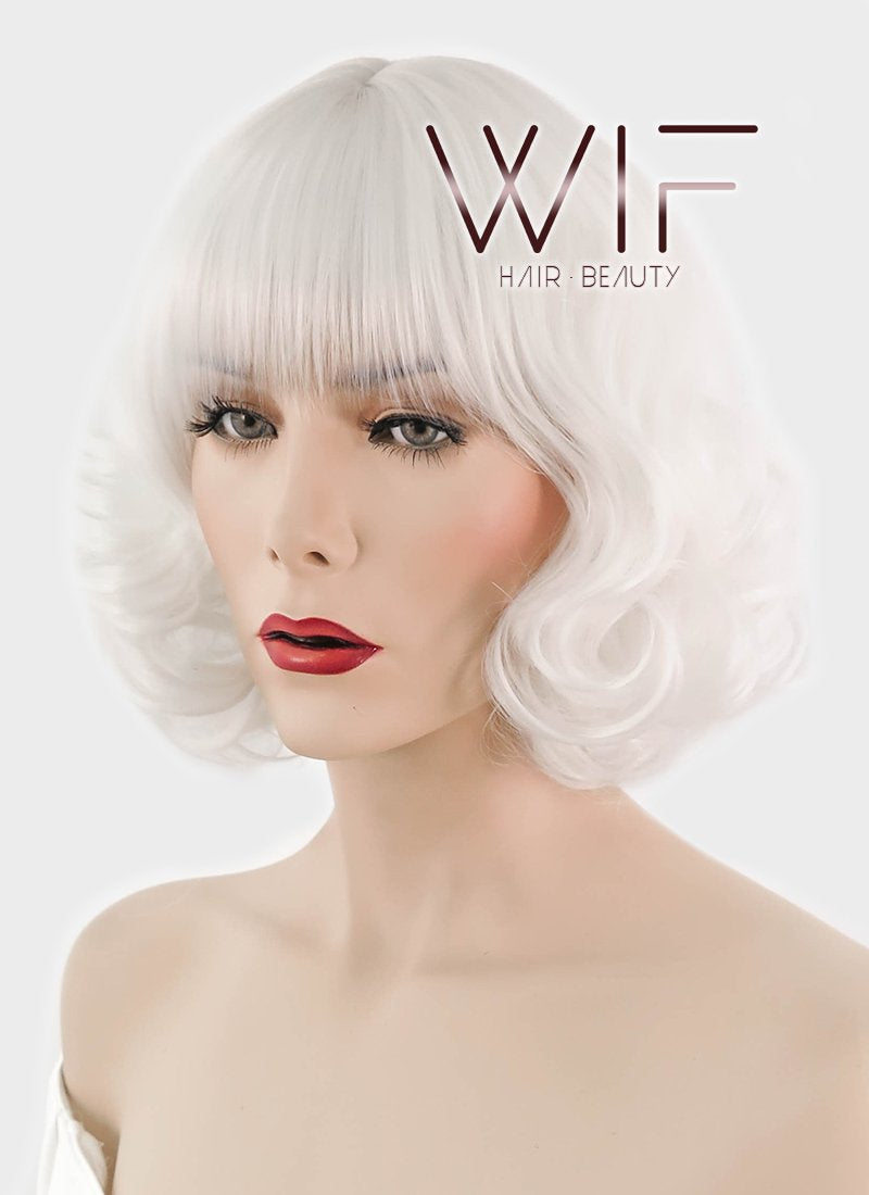 10" Wavy White Synthetic Wig CM210