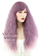 18" Long Curly Two Tone Purple Fashion Synthetic Hair Wig CM211