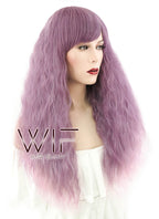 18" Long Curly Two Tone Purple Fashion Synthetic Hair Wig CM211