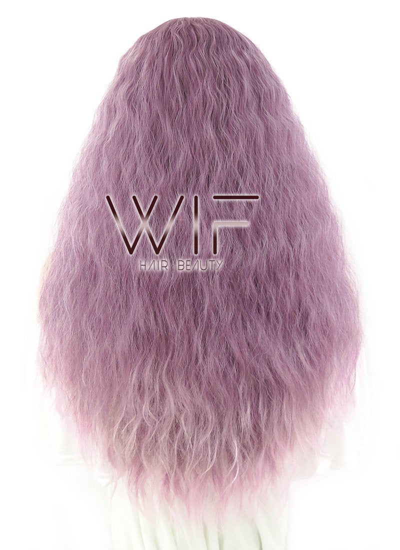 18" Long Curly Two Tone Purple Fashion Synthetic Hair Wig CM211