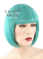 10" Straight Turquoise Synthetic Wig CM216