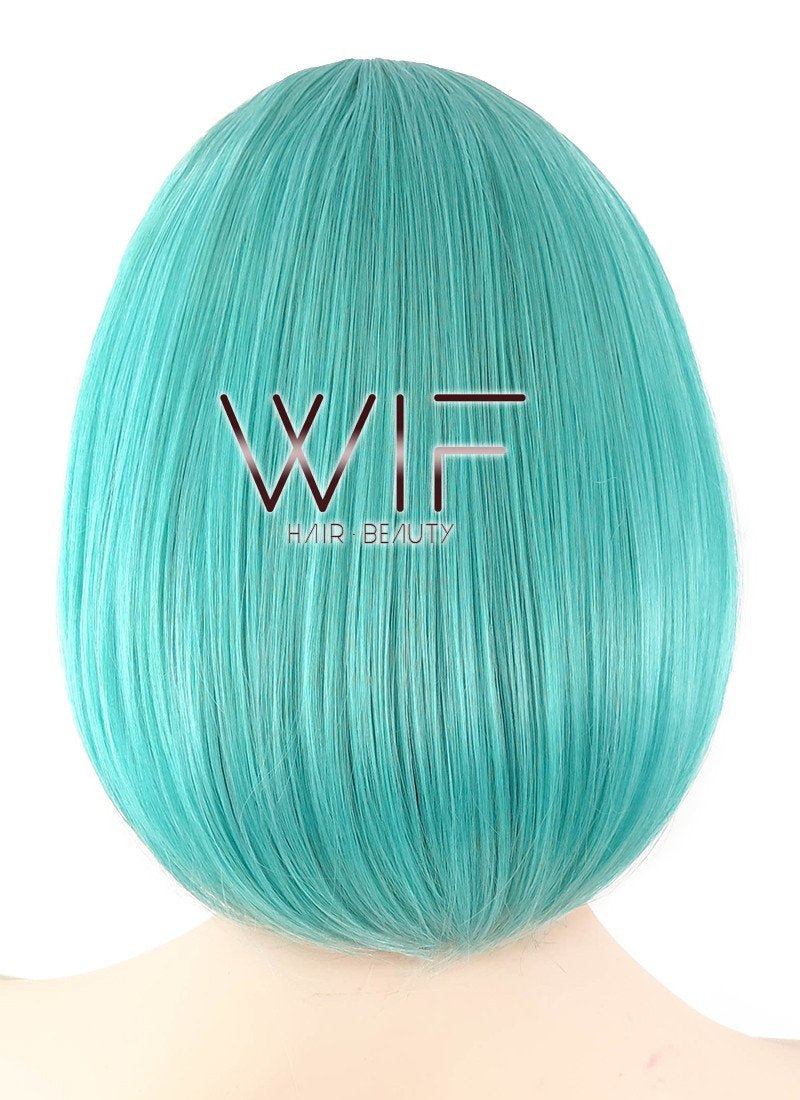 10" Short Straight Green Fashion Synthetic Hair Wig CM216