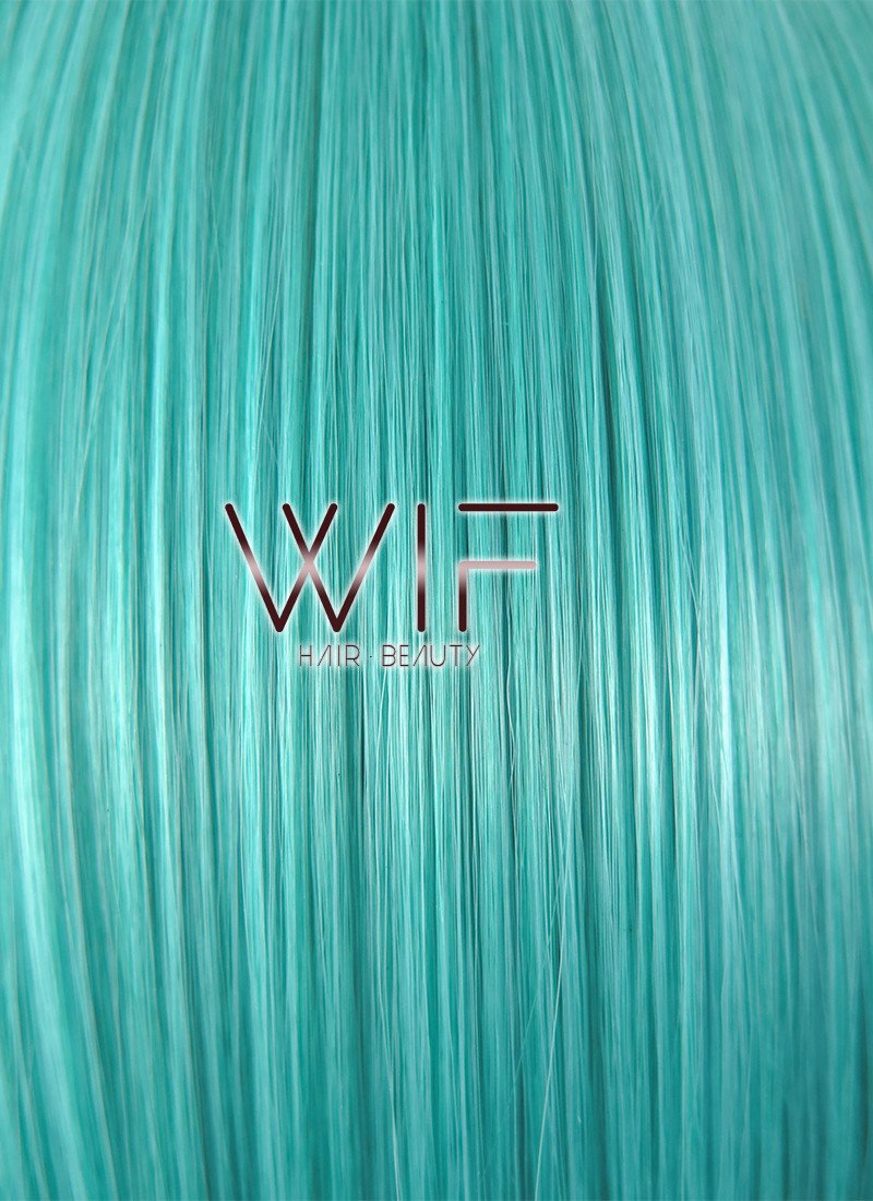 10" Short Straight Green Fashion Synthetic Hair Wig CM216