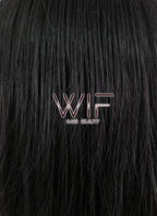 12" Straight Black Synthetic Wig CR01