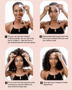 14" Medium Wavy Two Tone Brown Lace Front Synthetic Hair Wig LF1574