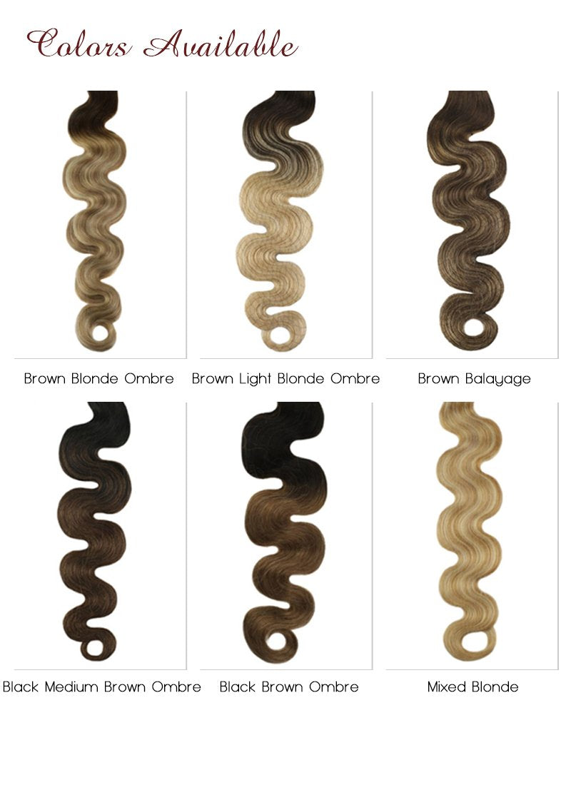 20" 180g Halo Natural Hair Flip-In Extensions - wifhair