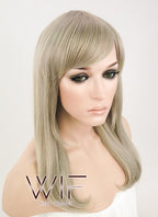 Medium Wavy Ash Blonde Fashion Wig EY149