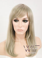 Medium Wavy Ash Blonde Fashion Wig EY149