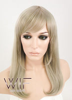 Medium Wavy Ash Blonde Fashion Wig EY149