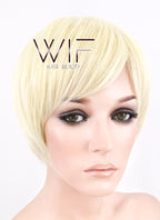 10" Straight Light Blonde Synthetic Wig FB03