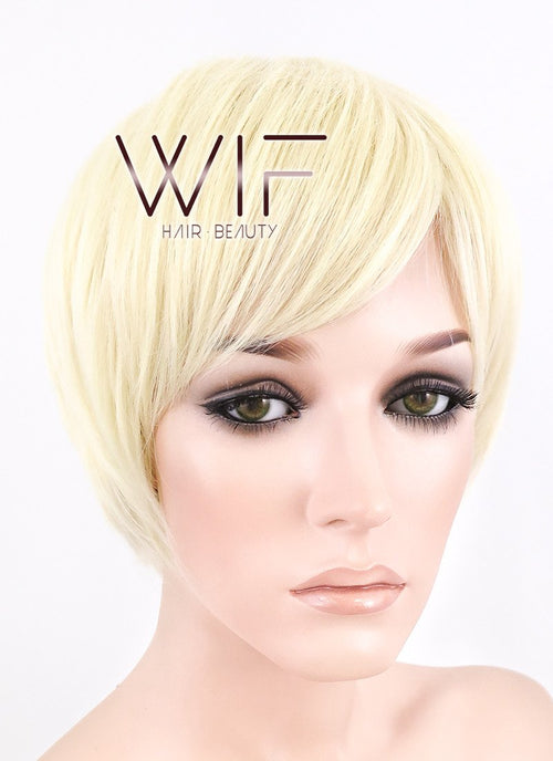 10" Straight Light Blonde Synthetic Wig FB03