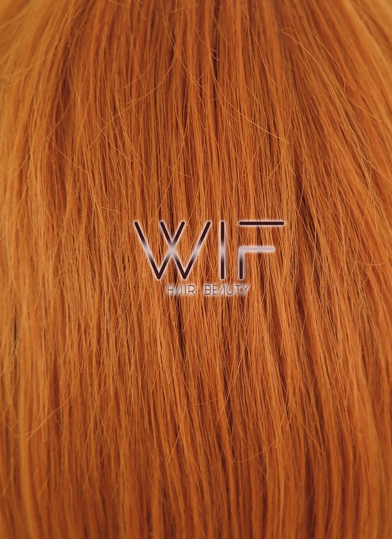 10" Straight Orange Synthetic Wig FB58