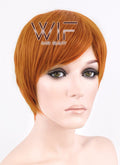 10" Straight Orange Synthetic Wig FB58