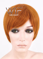 10" Straight Orange Synthetic Wig FB58