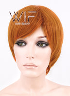 10" Straight Orange Synthetic Wig FB58