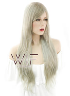 28" Long Wavy Ash Blonde Fashion Synthetic Hair Wig GM149
