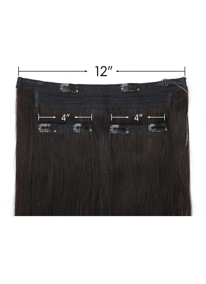 20" 180g Halo Natural Hair Flip-In Extensions - wifhair