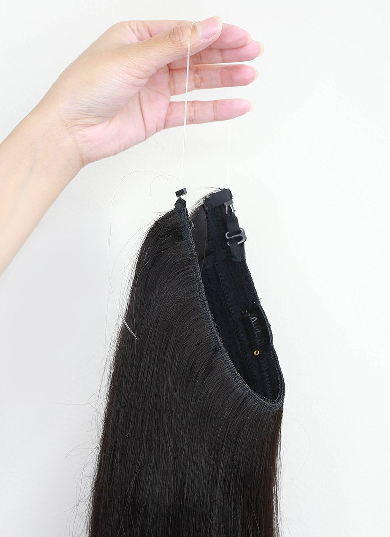 20" 180g Halo Natural Hair Flip-In Extensions - wifhair
