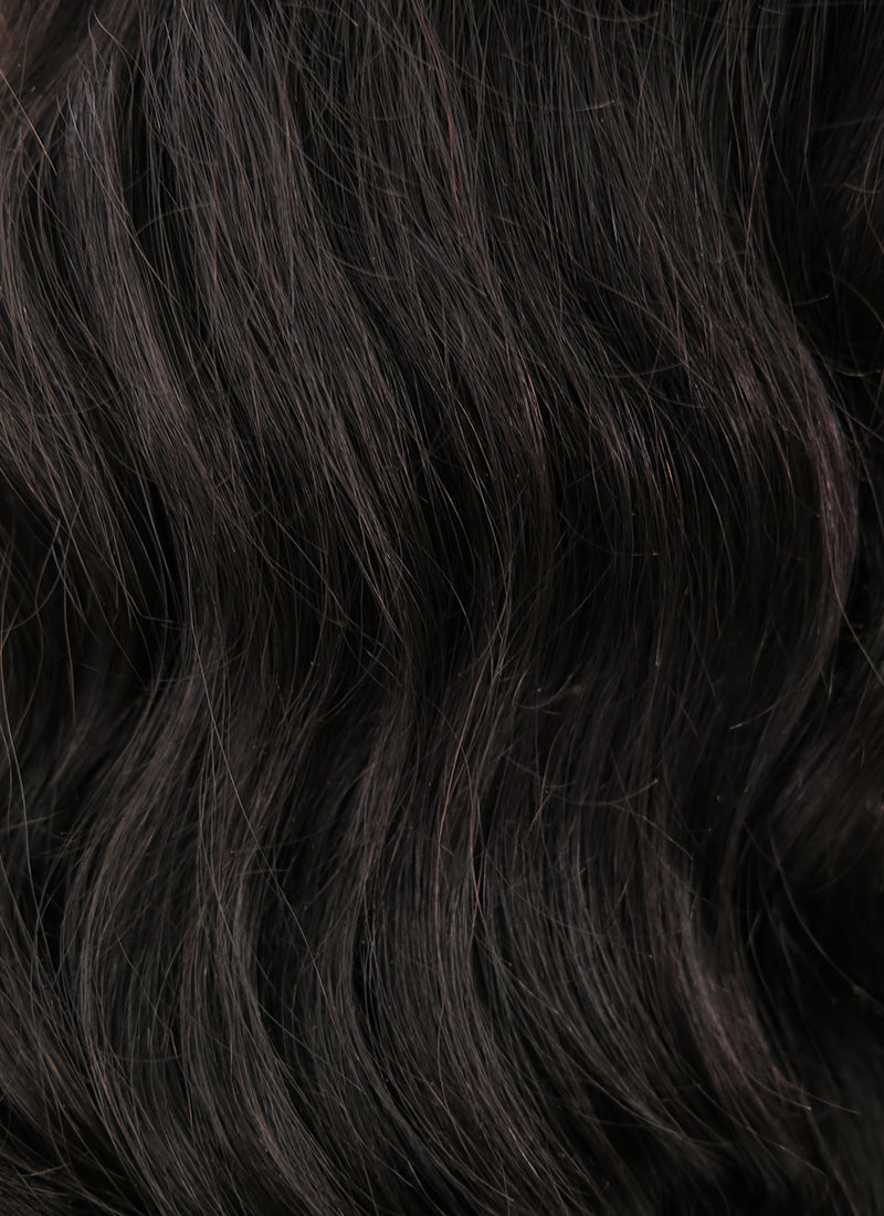 20" Long Curly Off Black Lace Front Remy Natural Hair Wig HH028 - wifhair
