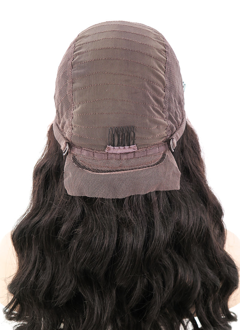 20" Long Curly Off Black Lace Front Remy Natural Hair Wig HH028 - wifhair