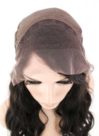 20" Long Curly Off Black Lace Front Remy Natural Hair Wig HH028 - wifhair