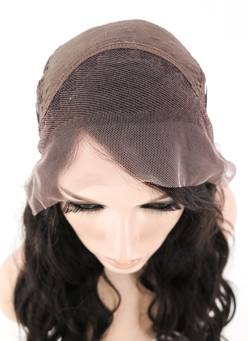 20" Long Curly Off Black Lace Front Remy Natural Hair Wig HH028 - wifhair