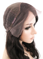 20" Long Curly Off Black Lace Front Remy Natural Hair Wig HH028 - wifhair