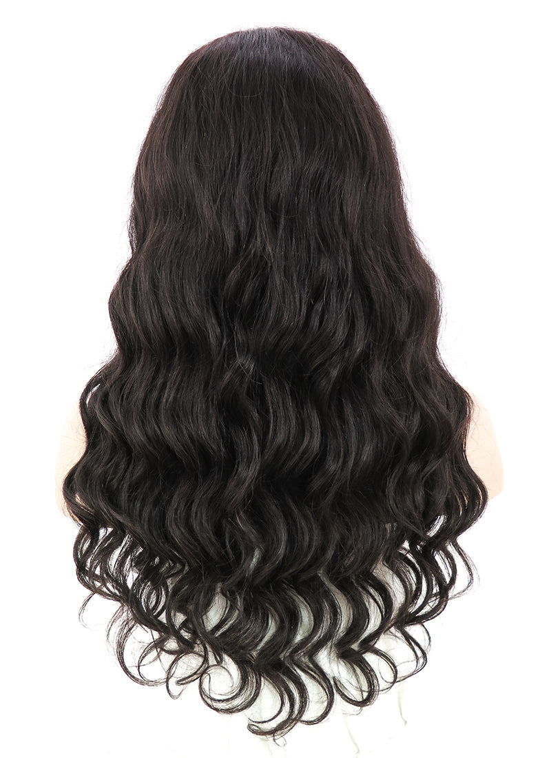 20" Long Curly Off Black Lace Front Remy Natural Hair Wig HH028 - wifhair