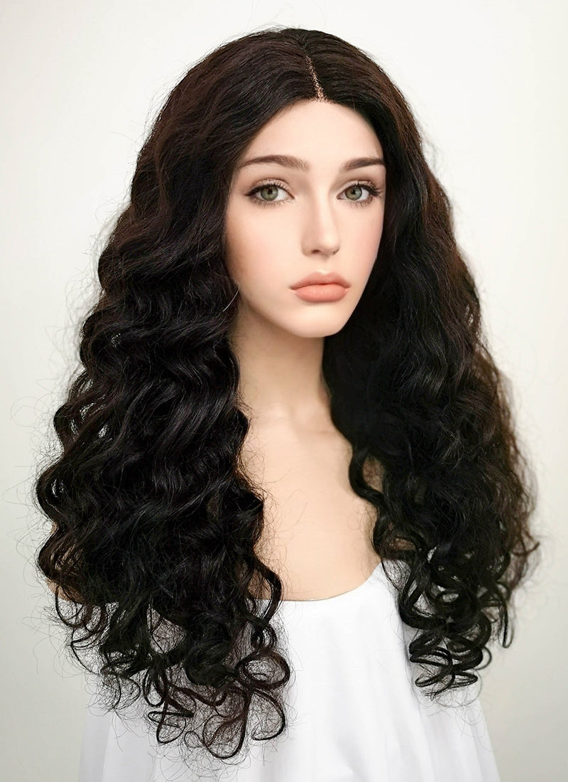 20" Long Curly Lace Front Remy Natural Hair Wig