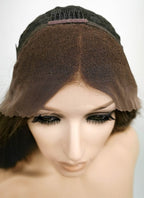 24" Wavy Lace Front Remy Natural Hair Wig