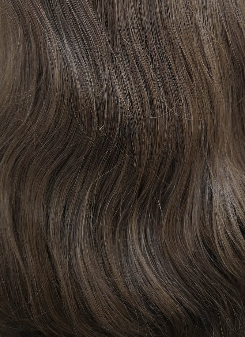 24" Long Curly Mocha Brown Lace Front Remy Natural Hair Wig HH050 - wifhair