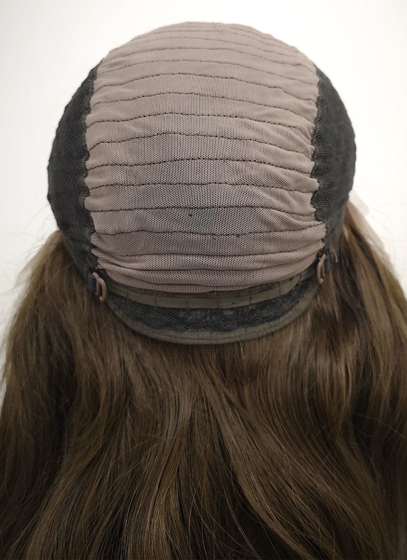 24" Long Curly Mocha Brown Lace Front Remy Natural Hair Wig HH050 - wifhair
