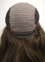 24" Long Curly Mocha Brown Lace Front Remy Natural Hair Wig HH050 - wifhair