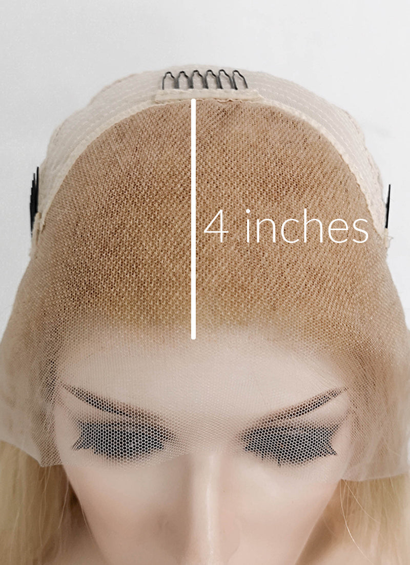 22" Long Straight Dirty Blonde Lace Front Remy Natural Hair Wig HH101