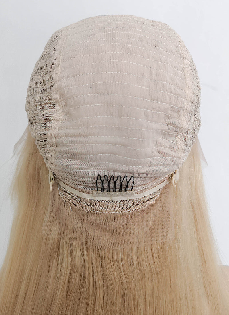 22" Long Straight Dirty Blonde Lace Front Remy Natural Hair Wig HH101