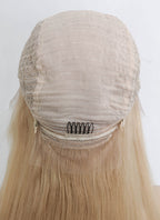 22" Long Straight Dirty Blonde Lace Front Remy Natural Hair Wig HH101