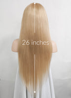22" Long Straight Dirty Blonde Lace Front Remy Natural Hair Wig HH101